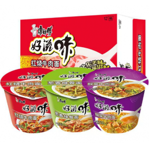 康师傅好滋味方便面桶装红烧牛肉面葱香排骨面酸菜牛肉面批发