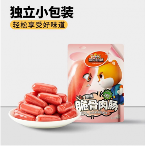【三只松鼠_脆骨肉肠】香辣肉枣肠脆骨解馋小香肠休闲零食小吃
