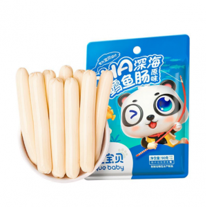 不二 鳕鱼肠儿童宝宝DHA深海鳕鱼鱼肉肠营养搭宝宝零食肉肠90克